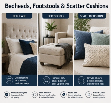 Ottomans, footstools and scatter cushions